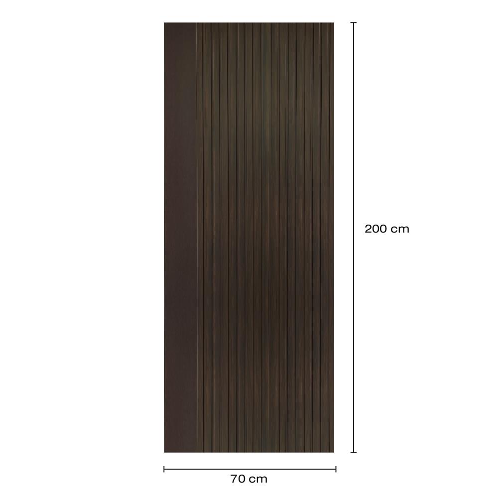 ประตูภายในโพลีสไตรีน ไม่เจาะลูกบิด LINEDEKOR VETICAL 70x200 ซม. สีโอ๊ค