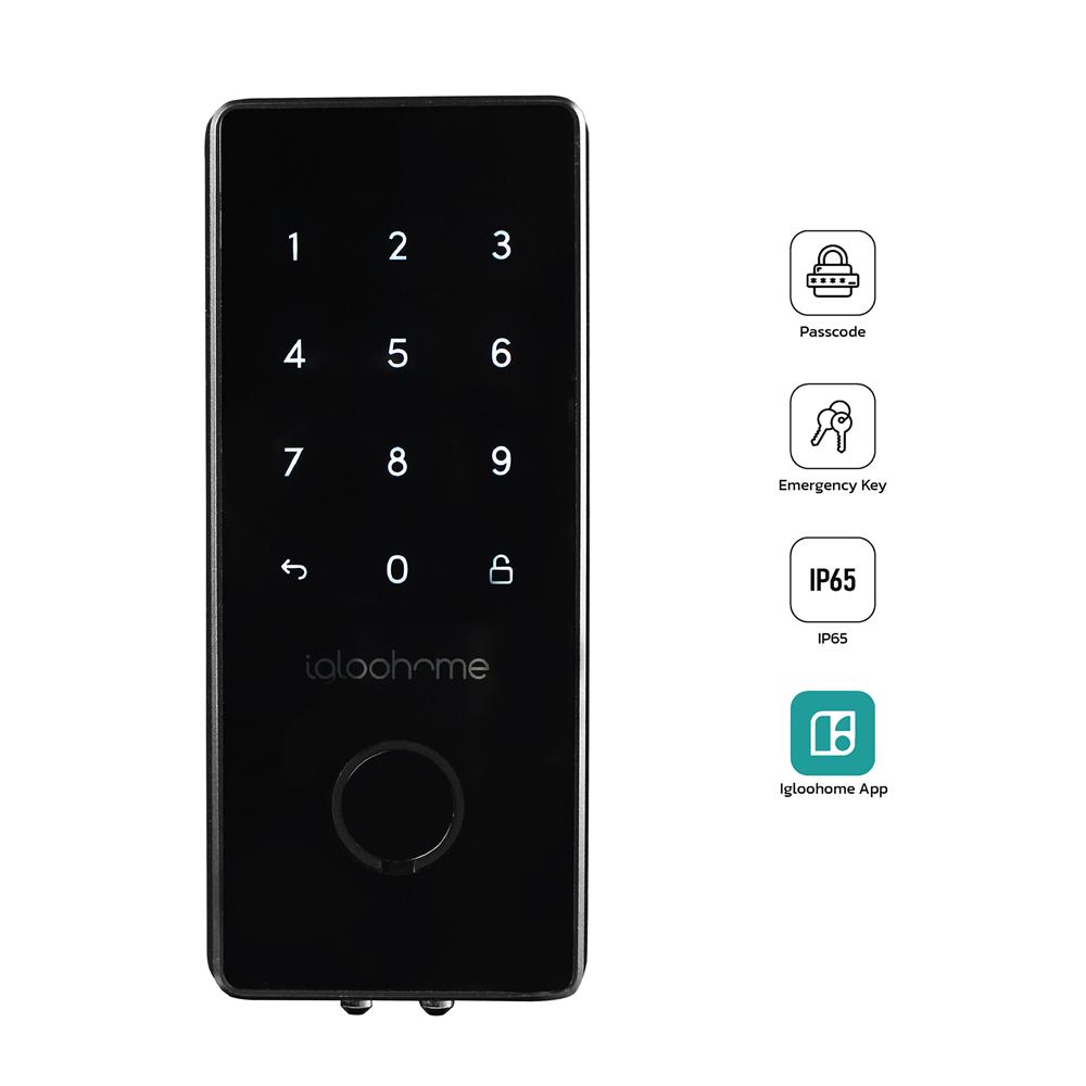 กลอนดิจิตอล KUDOS F8066088 สีดำ