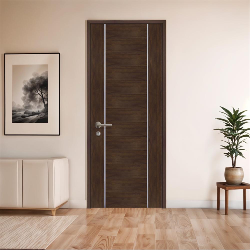 ประตูภายในโพลีสไตรีน ไม่เจาะลูกบิด LINEDEKOR DTD02S 70x200 ซม. สีโอ๊คด้าน