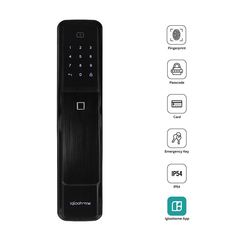 กลอนดิจิตอล KUDOS F8000159 สีดำ