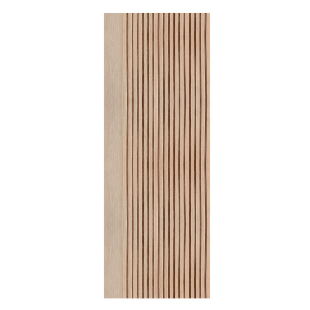 ประตูภายในโพลีสไตรีน ไม่เจาะลูกบิด LINEDEKOR VETICAL 70x200 ซม. สีบีช