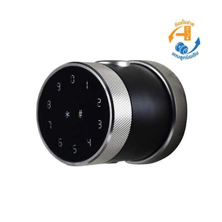 กลอนดิจิตอล KUDOS F8069018 สี BLACK/NICKEL_0