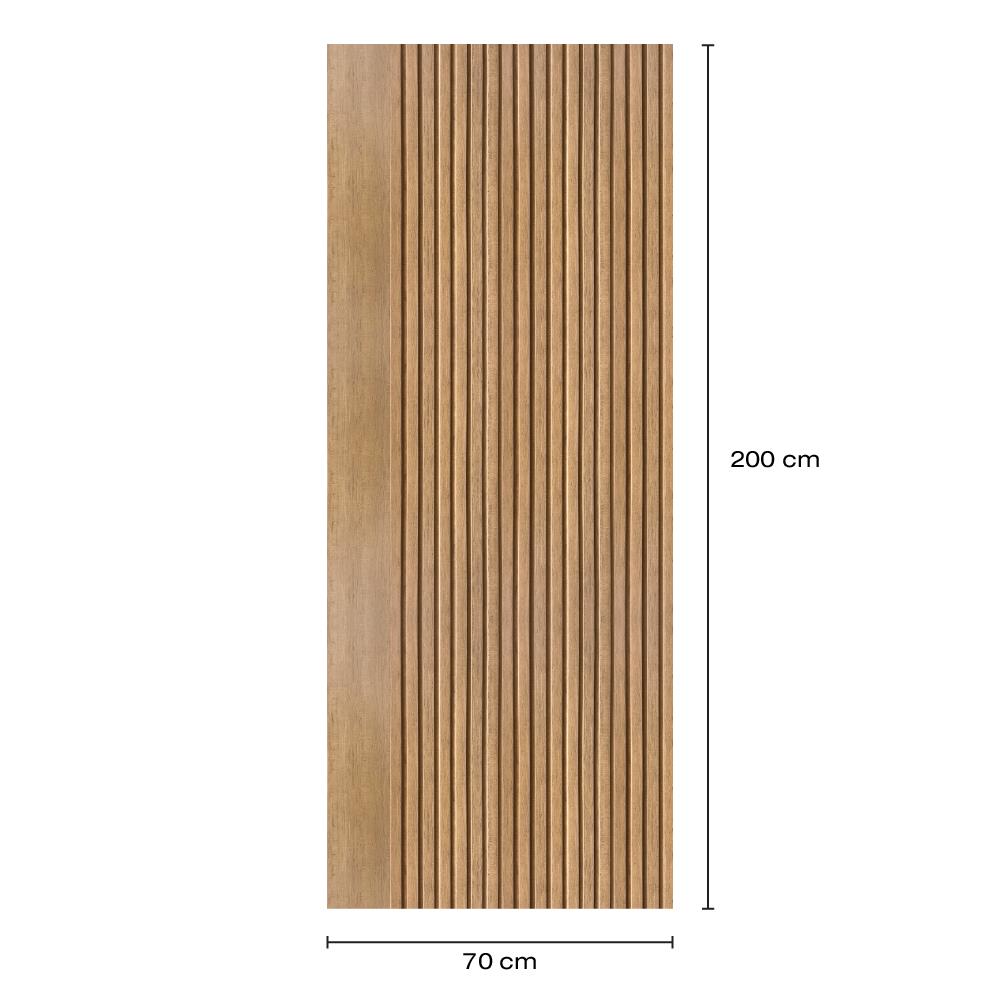 ประตูภายในโพลีสไตรีน ไม่เจาะลูกบิด LINEDEKOR VETICAL 70x200 ซม. สีสักด้าน