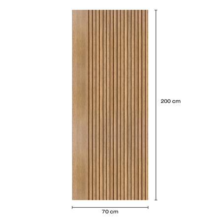 ประตูภายในโพลีสไตรีน ไม่เจาะลูกบิด LINEDEKOR VETICAL 70x200 ซม. สีสักด้าน_4