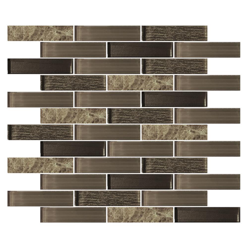 โมเสคแก้ว 30x30 ซม. GLASCERA บราวน์ ฮาร์ท