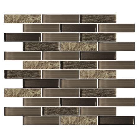 โมเสคแก้ว 30x30 ซม. GLASCERA บราวน์ ฮาร์ท_0