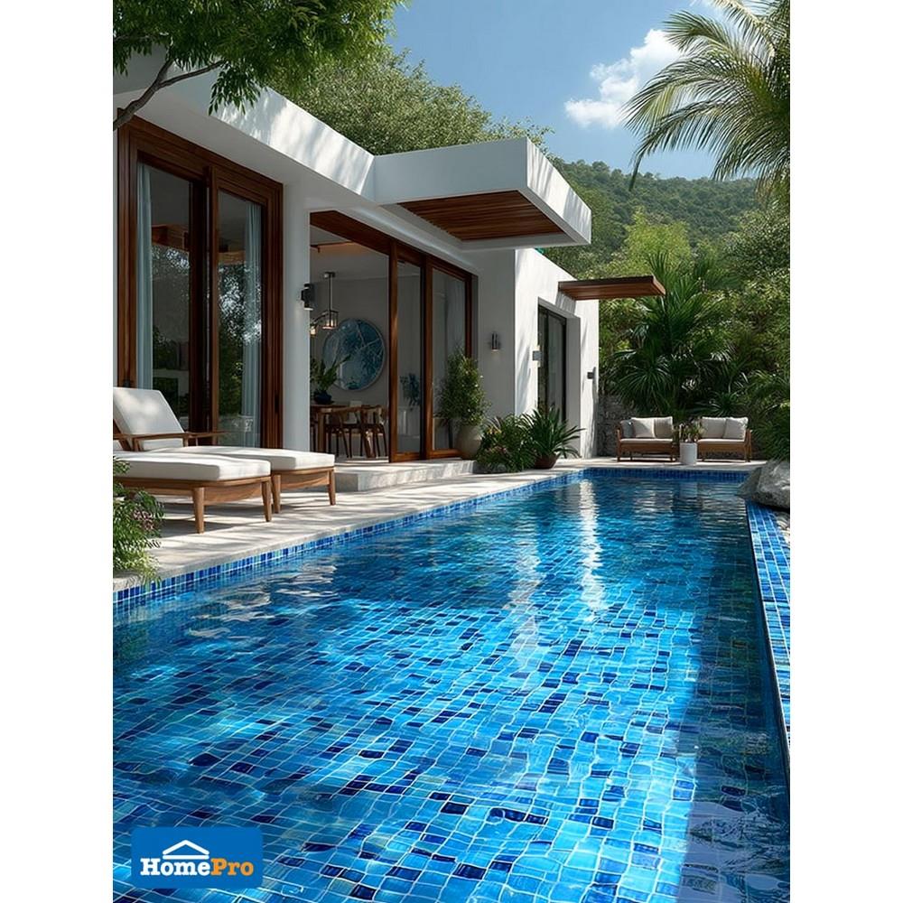 โมเสคแก้ว 30x30 ซม. GLASCERA เพนตา ฟอเรส บลู