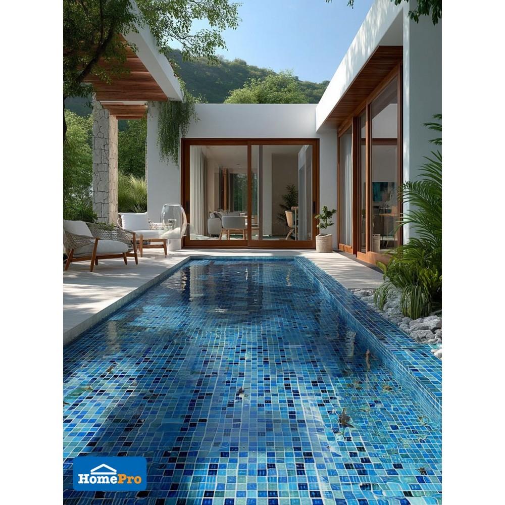 โมเสคแก้ว 30x30 ซม. GLASCERA เพนตา ฟอเรส บลู