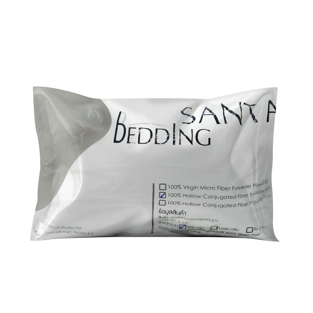 หมอนหนุน SANTA BEDDING 7D 19X29 นิ้ว สีขาว