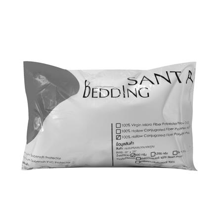 หมอนหนุน SANTA BEDDING 15D 19X29 นิ้ว สีขาว_2