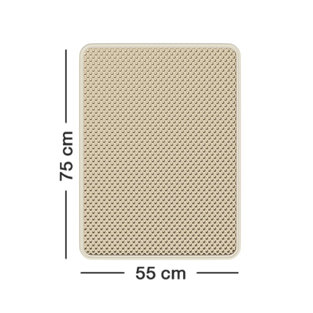 แผ่นดักทรายแมว PETUS 75X55 ซม. สีเบจ