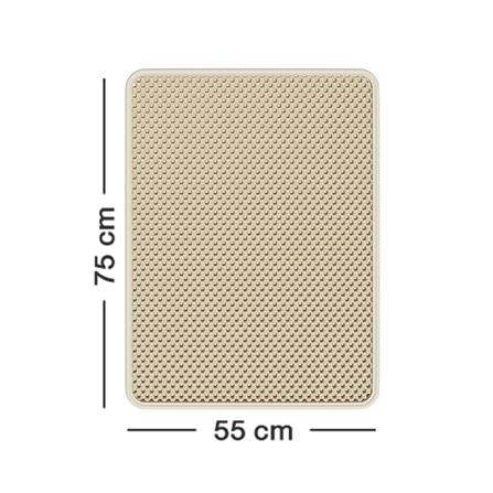 แผ่นดักทรายแมว PETUS 75X55 ซม. สีเบจ_5