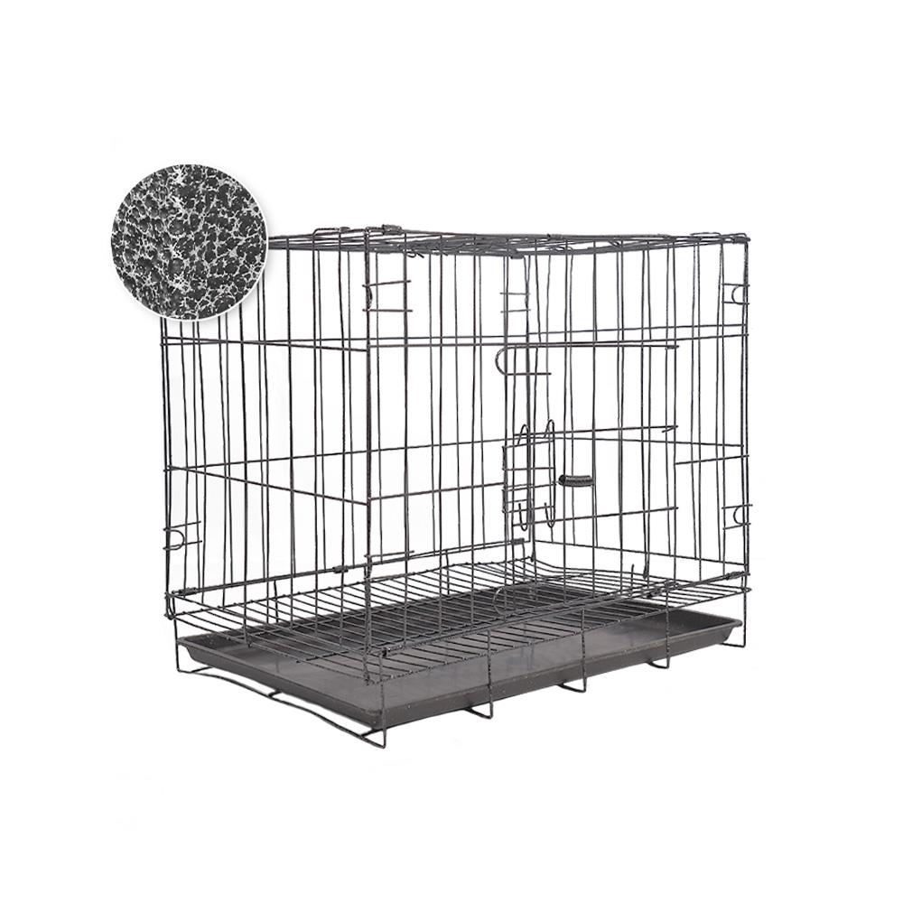 กรงสัตว์เลี้ยงพับได้ PETUS 50X34 ซม. สีเทา