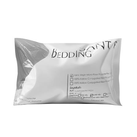 หมอนหนุน SANTA BEDDING 19X29 นิ้ว สีขาว_2