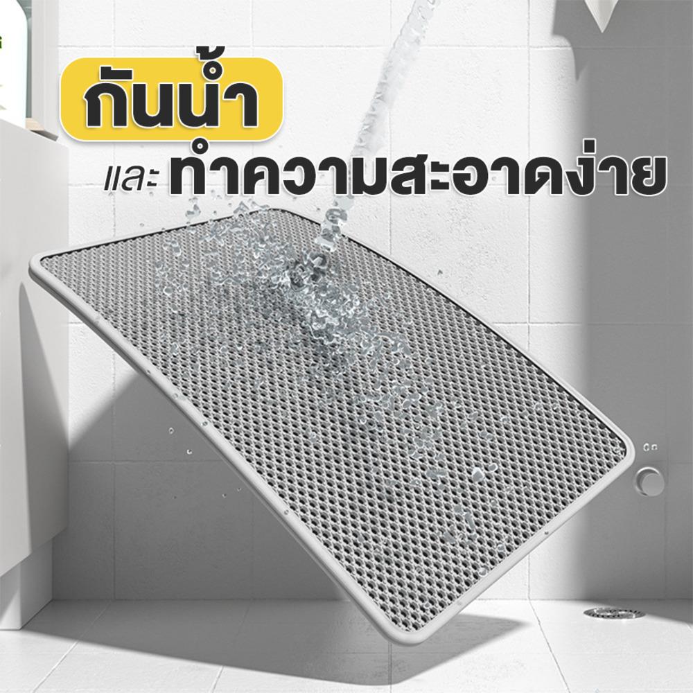แผ่นดักทรายแมว PETUS 75X55 ซม. สีเทา