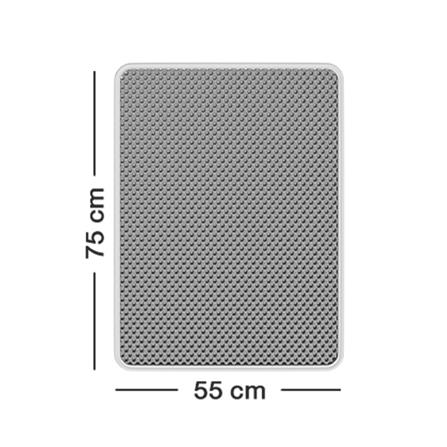 แผ่นดักทรายแมว PETUS 75X55 ซม. สีเทา_5