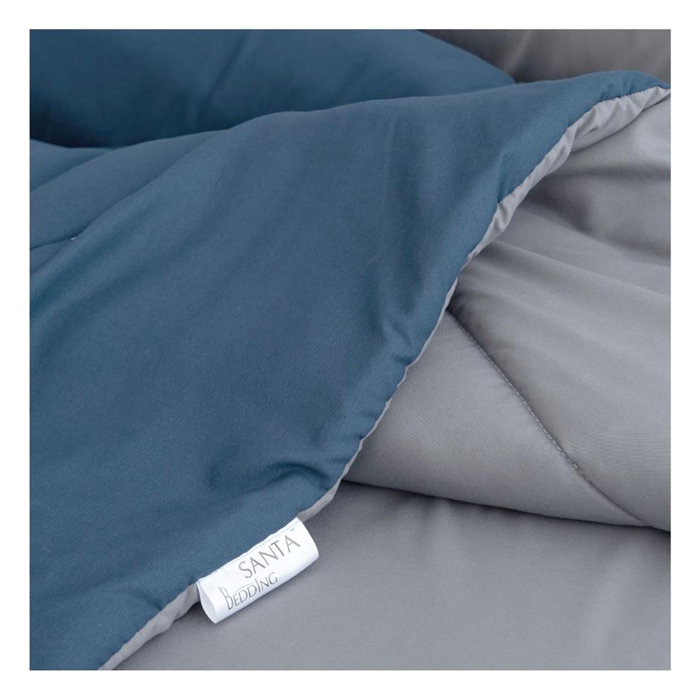 ชุดผ้าปูที่นอน 3.5 ฟุต (ชุด 4 ชิ้น) SANTA BEDDING สี DARK GREY/NAVY BLUE