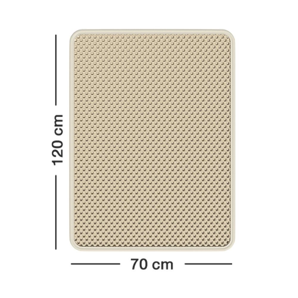 แผ่นดักทรายแมว PETUS 120X70 ซม. สีเบจ