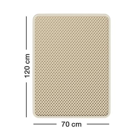แผ่นดักทรายแมว PETUS 120X70 ซม. สีเบจ_5