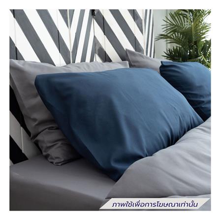 ชุดผ้าปูที่นอน 5 ฟุต (ชุด 6 ชิ้น) SANTA BEDDING สี DARK GREY/NAVY BLUE_1