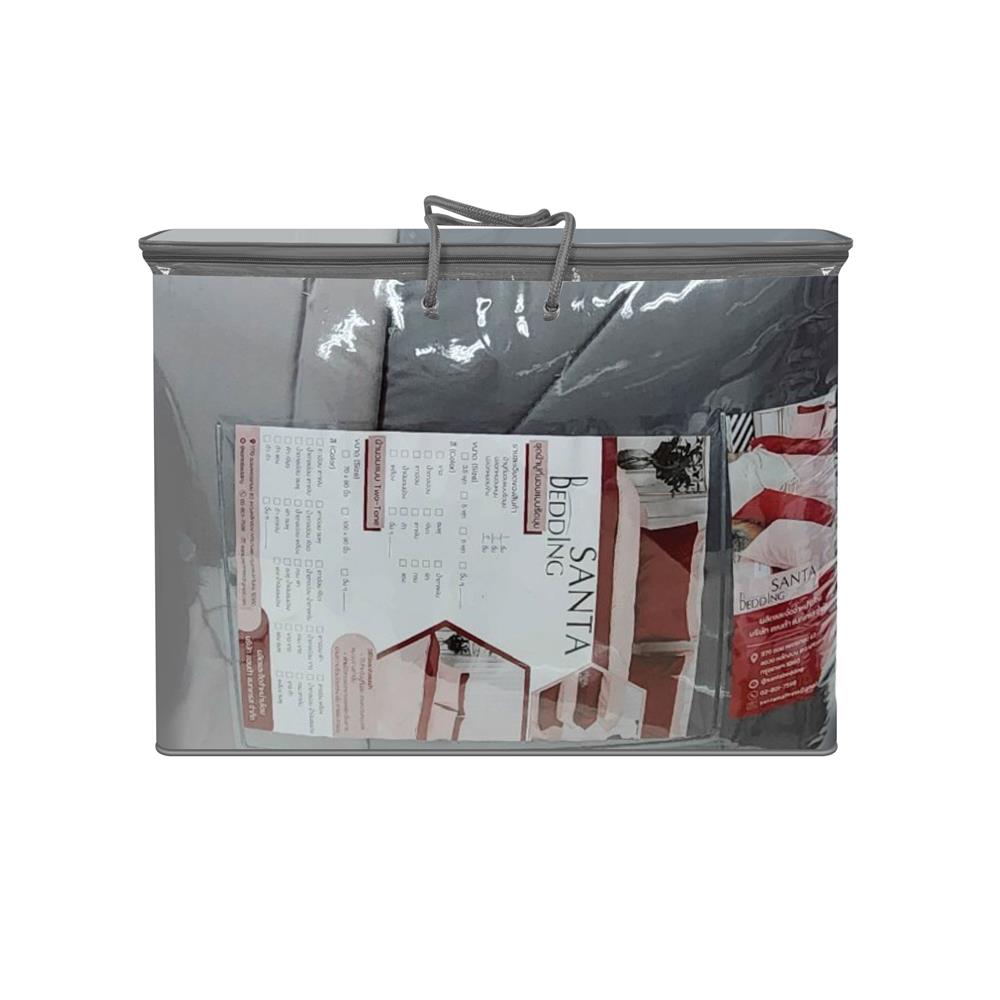 ชุดผ้าปูที่นอน 5 ฟุต (ชุด 6 ชิ้น) SANTA BEDDING สี DARK GREY/LIGHT GREY