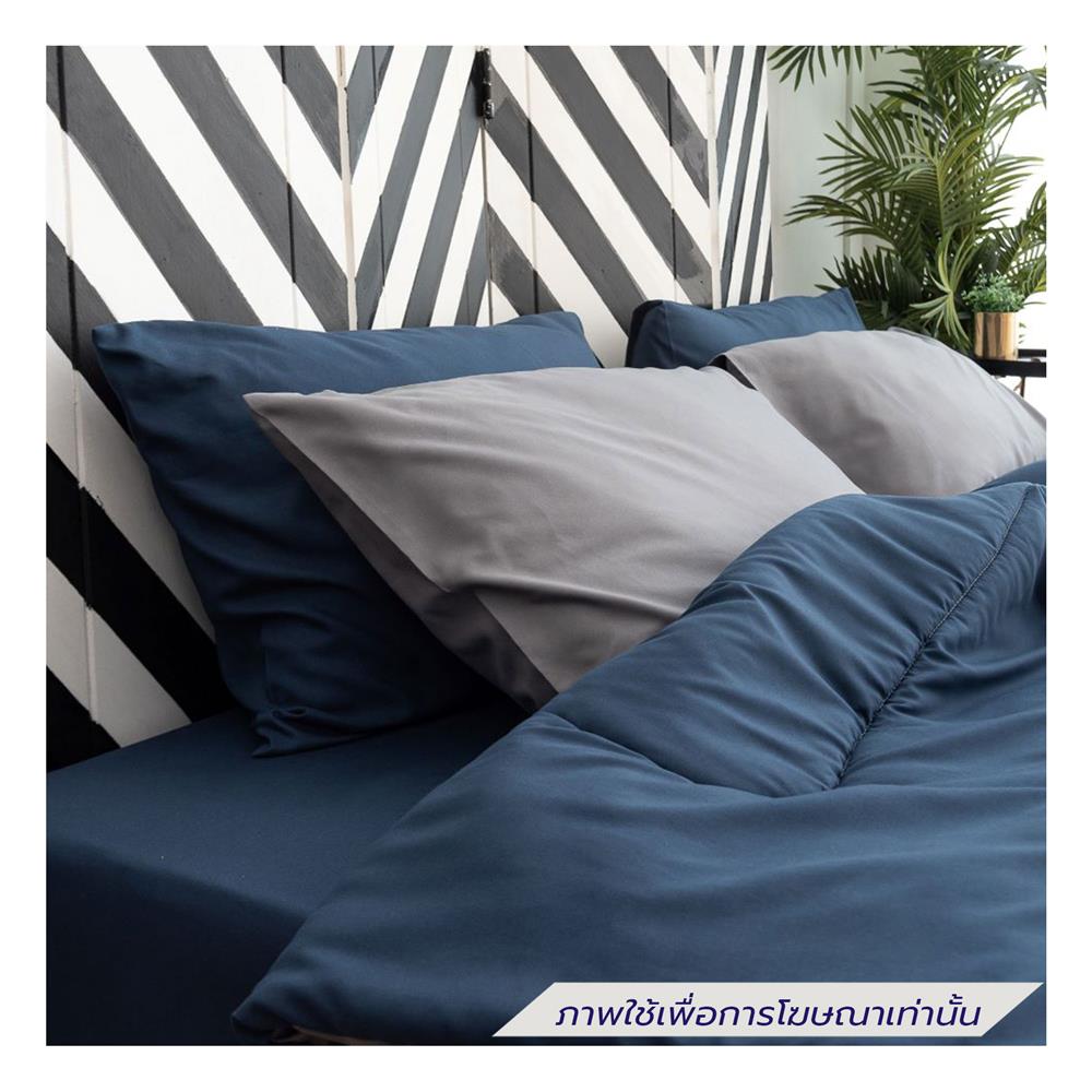 ชุดผ้าปูที่นอน 5 ฟุต (ชุด 6 ชิ้น) SANTA BEDDING สี NAVY BLUE/DARK GREY