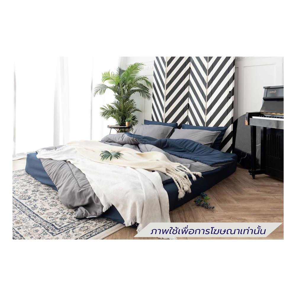 ชุดผ้าปูที่นอน 3.5 ฟุต (ชุด 4 ชิ้น) SANTA BEDDING สี NAVY BLUE/DARK GREY
