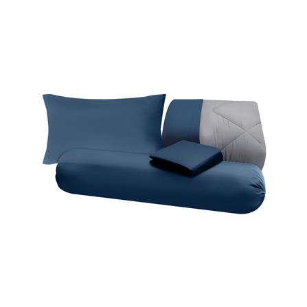 ชุดผ้าปูที่นอน 3.5 ฟุต (ชุด 4 ชิ้น) SANTA BEDDING สี NAVY BLUE/DARK GREY_4