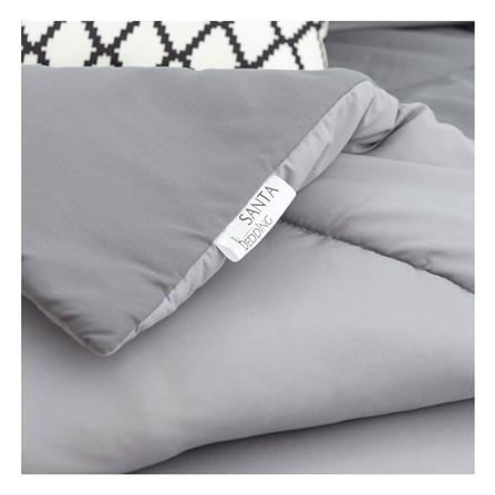 ชุดผ้าปูที่นอน 6 ฟุต (ชุด 6 ชิ้น) SANTA BEDDING สี LIGHT GREY/DARK GREY_4