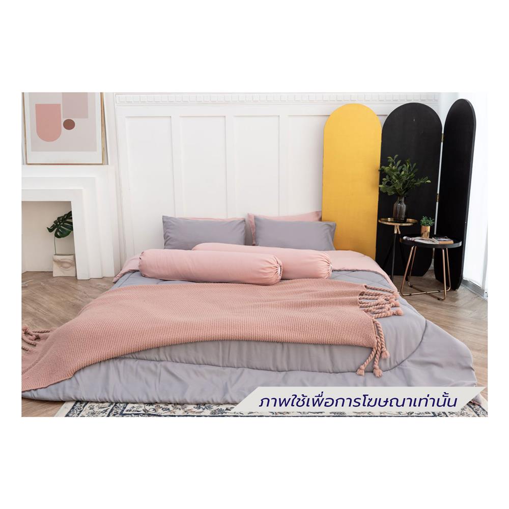 ชุดผ้าปูที่นอน 6 ฟุต (ชุด 6 ชิ้น) SANTA BEDDING สี PINK/LIGHT GREY