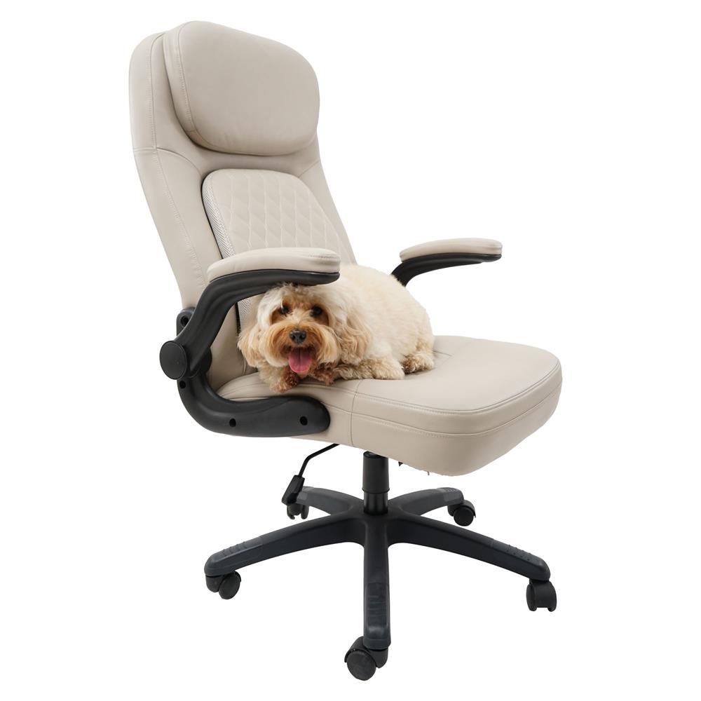 เก้าอี้สำนักงาน MODENA PET FRIENDLY PU สีสโตนครีม