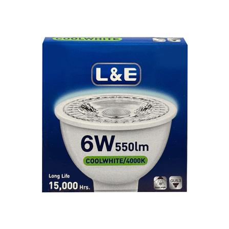 หลอด LED L&E MR16 12V 36D 6 วัตต์ COOL WHITE GU5.3_2