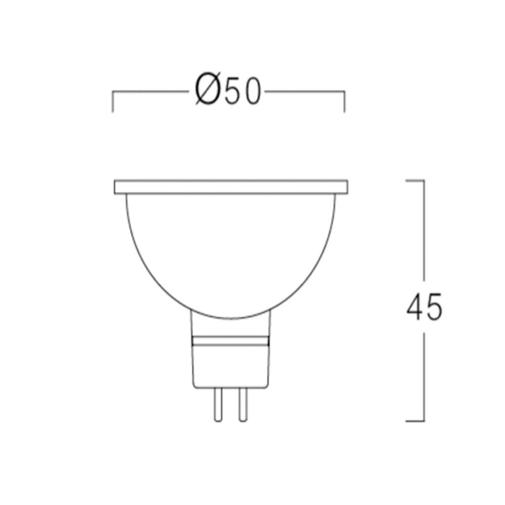 หลอด LED L&E MR16/PAR 12V 60D 6 วัตต์ COOL WHITE GU5.3