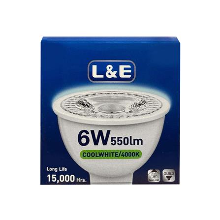 หลอด LED L&E MR16/PAR 12V 60D 6 วัตต์ COOL WHITE GU5.3_2