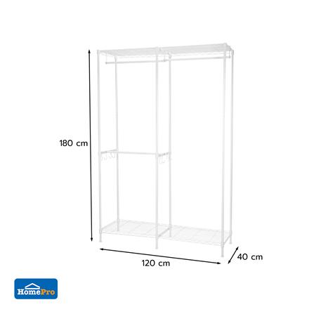 โครงตู้ 3 ราวแขวน PLIM PEARL 120x40x180 ซม._6