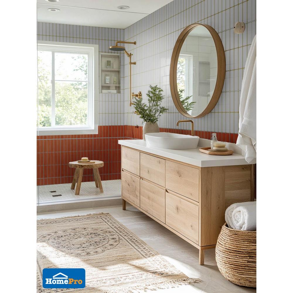 กระเบื้องผนังเซรามิก 30x60 ซม. TARA โบลซาโน ไวท์ II A 0.9 ตร.ม.