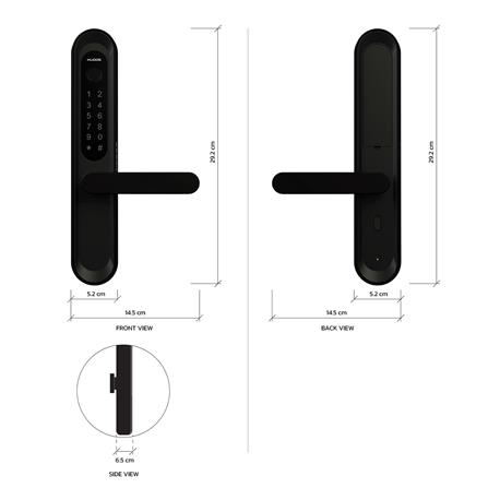 กลอนดิจิตอล KUDOS F8001019 สีดำ_6