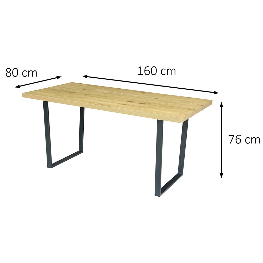 โต๊ะทานข้าว FURDINI HARVEST 160 ซม. สี NATURAL/ดำ