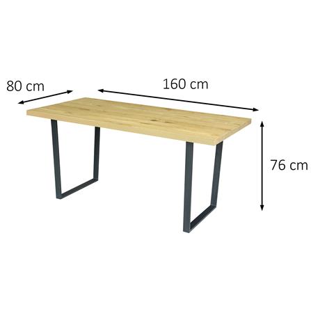 โต๊ะทานข้าว FURDINI HARVEST 160 ซม. สี NATURAL/ดำ_5