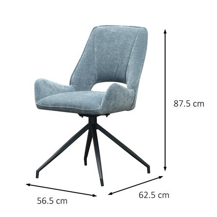 เก้าอี้อาหารหมุนได้ FURDINI HUDSON สี LIGHT BLUE_6