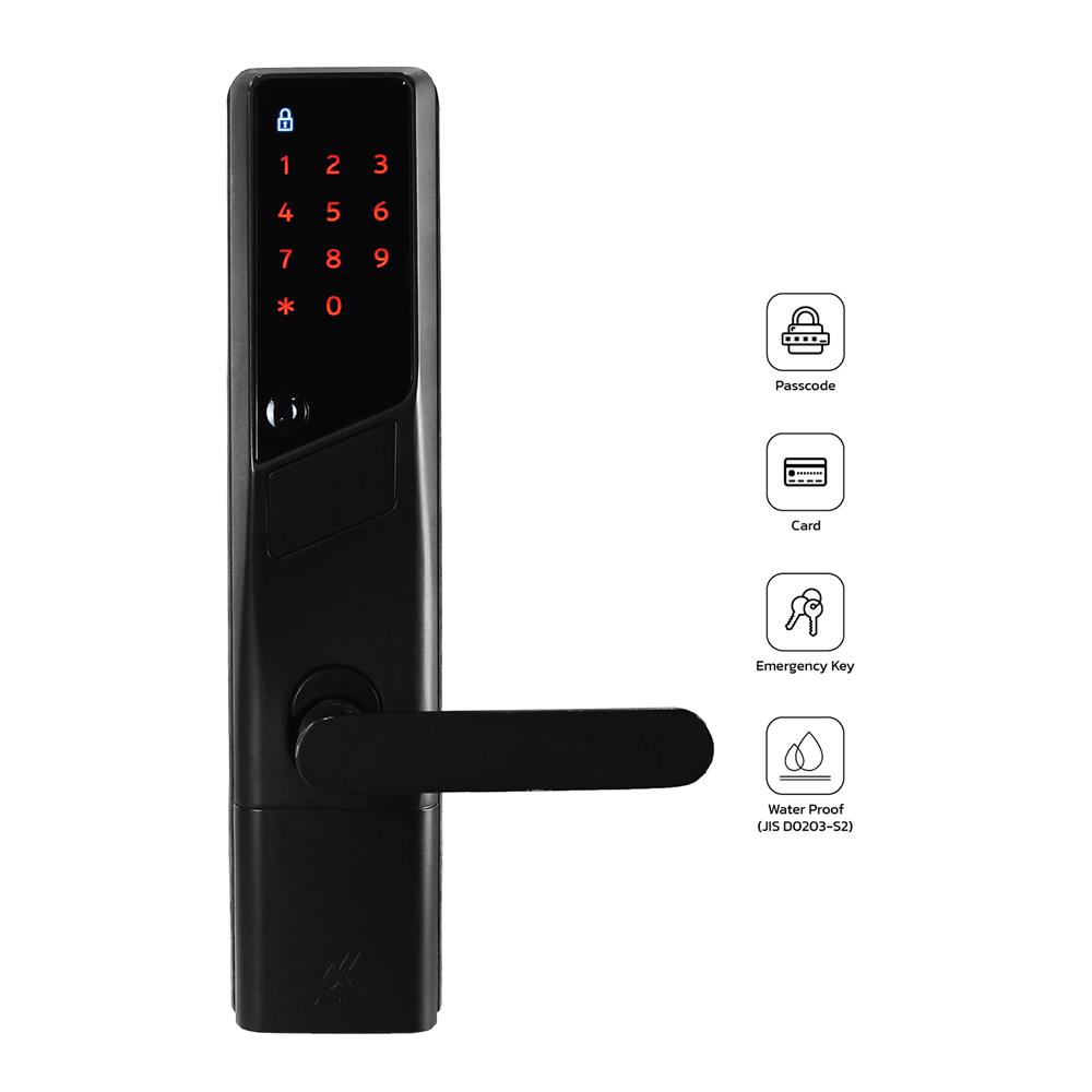 กลอนดิจิตอล KUDOS F8033118 สีดำ