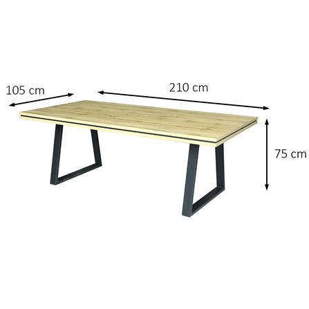 โต๊ะทานข้าว FURDINI HUDSON 210 ซม. สี NATURAL_5