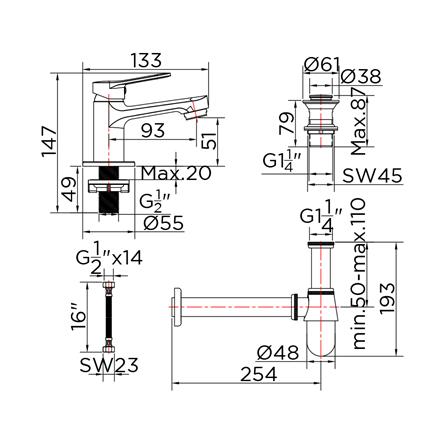 ก๊อกอ่างล้างหน้าเดี่ยว COTTO KFA-031-610_1