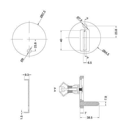 หูฝารองนั่ง HAFELE 495.61.507_2
