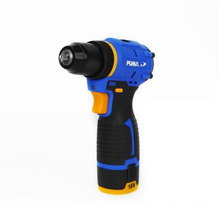สว่านไขควงไร้สาย (พร้อมแบตเตอรี่และแท่นชาร์จ) PUMA PM-D1016BL-B 16 โวลต์_0