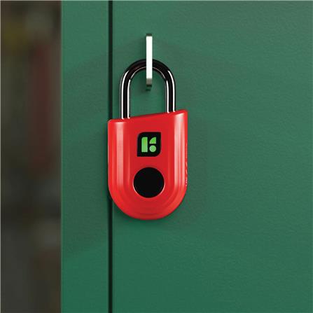 กุญแจคล้อง สแกนลายนิ้วมือ KUDOS F8040629 40MMRD สีแดง_4