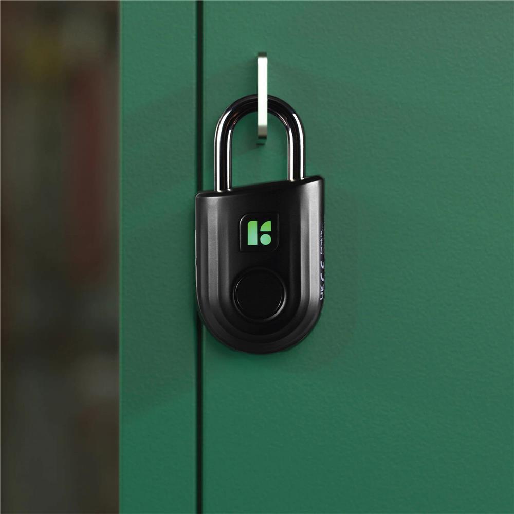 กุญแจคล้อง สแกนลายนิ้วมือ KUDOS F8040640 40MMBK สีดำ