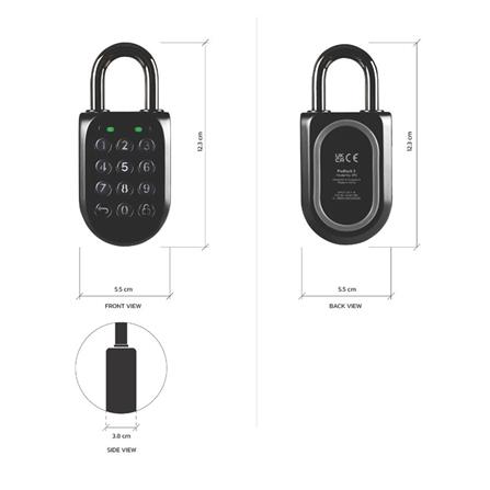 กุญแจคล้องสมาร์ทล็อก KUDOS F8040649 55MMBK สีดำ_4