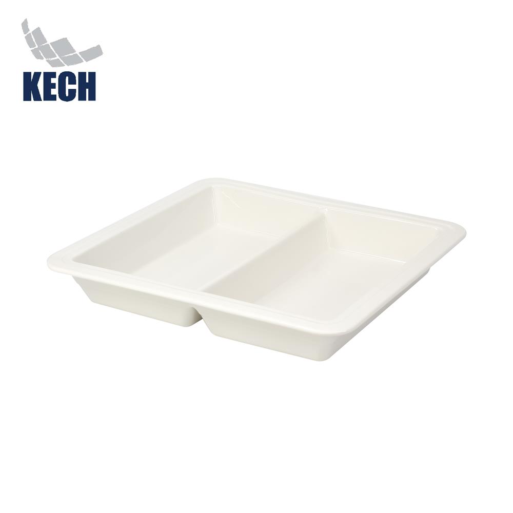 ถาดเซรามิกเหลี่ยม 2 ช่อง KECH 5.5 ลิตร