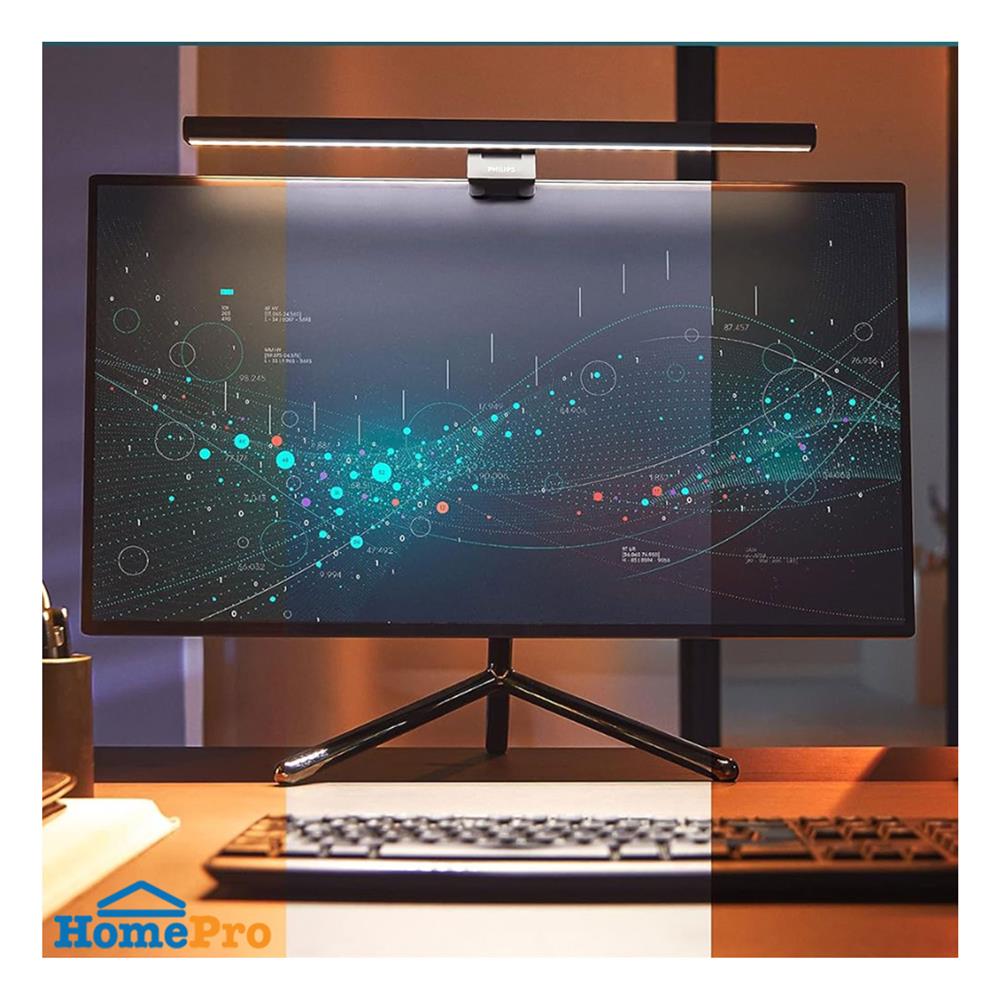 โคมไฟแขวนจอคอม LED PHILIPS EDISON 4.5 วัตต์ DAYLIGHT/COOL WHITE/WARM WHITE สีดำ